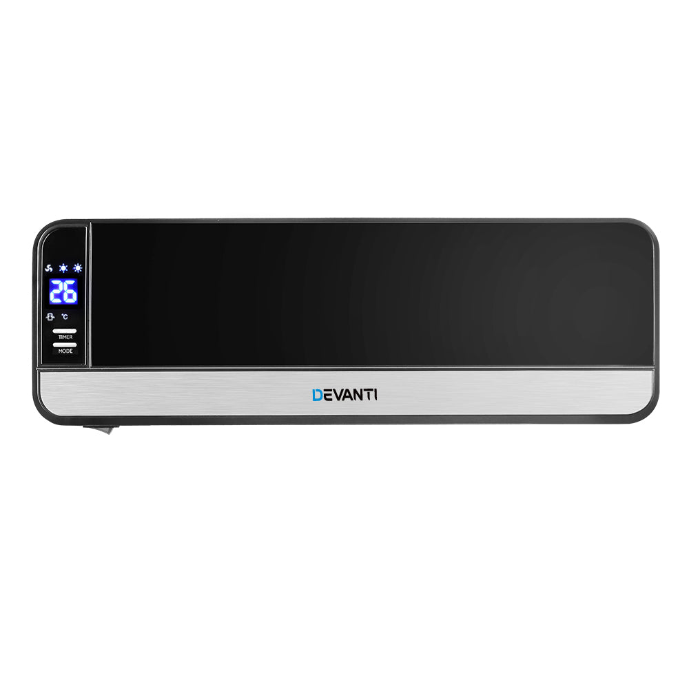 Devanti 2000W Black Wall-Mounted Ceramic Heater