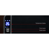 Devanti 2000W Black Wall-Mounted Ceramic Heater - Rear View