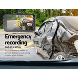 4-Inch HD Dual-Lens Dash Cam with Night Vision - Black - Rear View