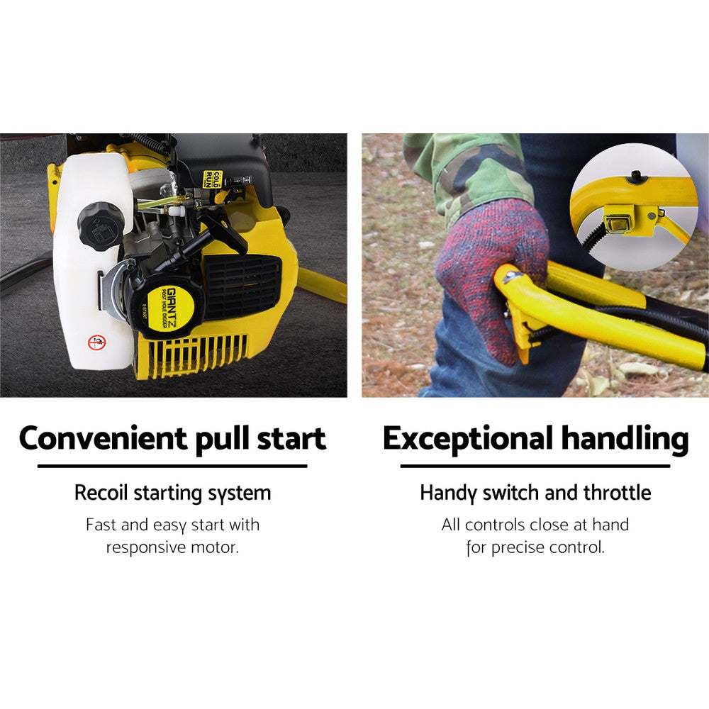 80CC Petrol Engine Post Hole Digger - Powerful Earth Auger Motor