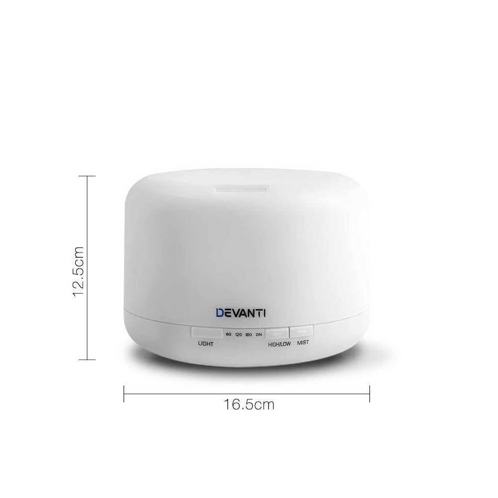 Devanti 500ml Multifunctional Aroma Diffuser - White