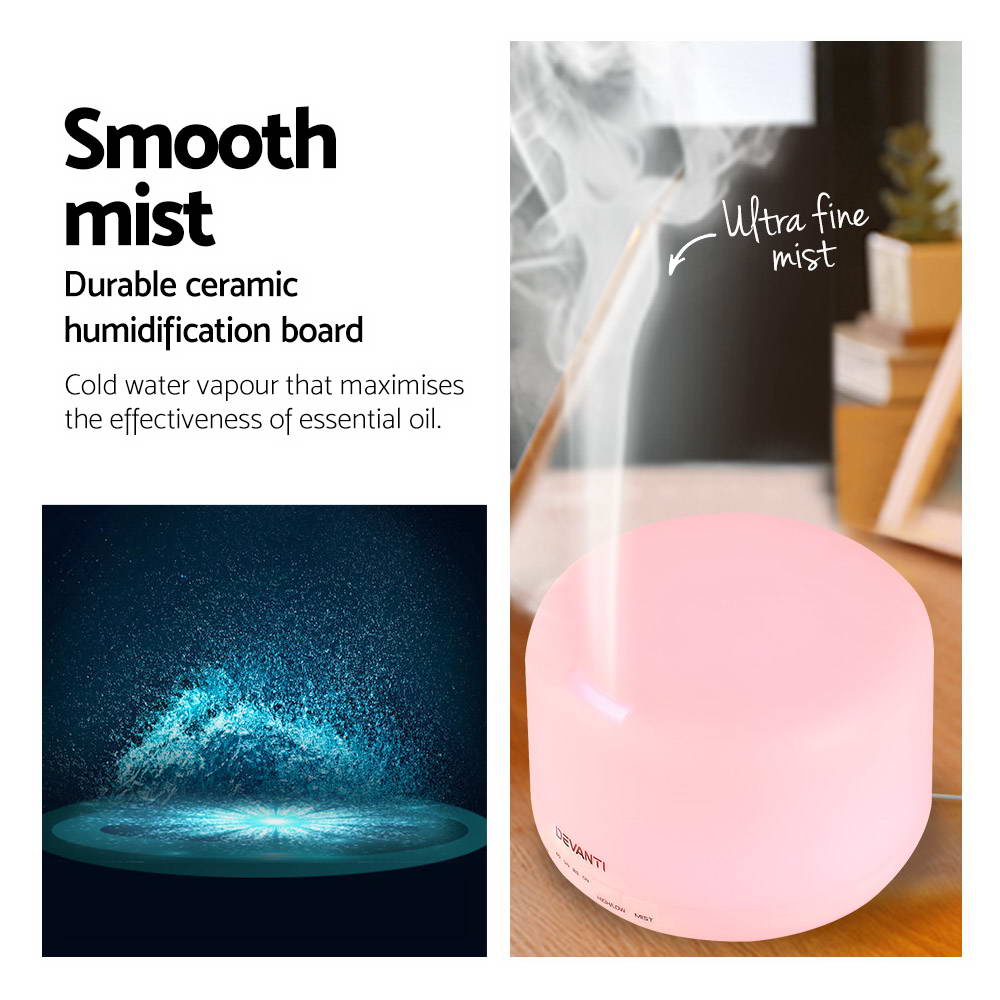 Devanti 500ml Multifunctional Aroma Diffuser - White