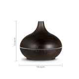 4-in-1 Ultrasonic Aroma Diffuser with Dark Wood Finish - 300ml Capacity - Top-Down View
