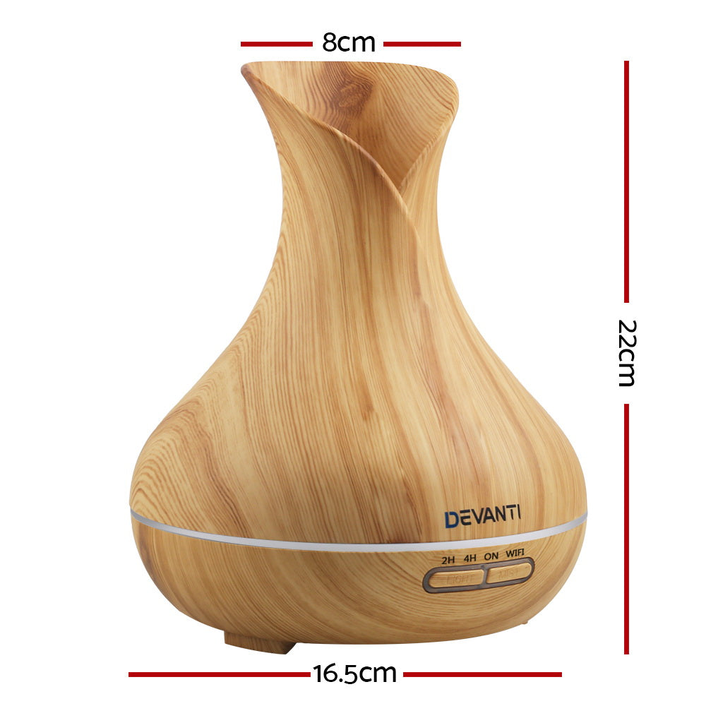 Devanti Wi-Fi Aroma Diffuser & Humidifier with 7-Color Night Light