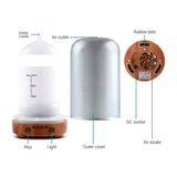 Devanti 4-in-1 Ultrasonic Essential Oil Diffuser with 3D Lighting and Humidifier - 45-Degree Angle