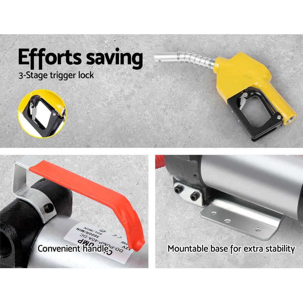 High-Performance 12V Diesel and Oil Transfer Pump with Auto Stop Function