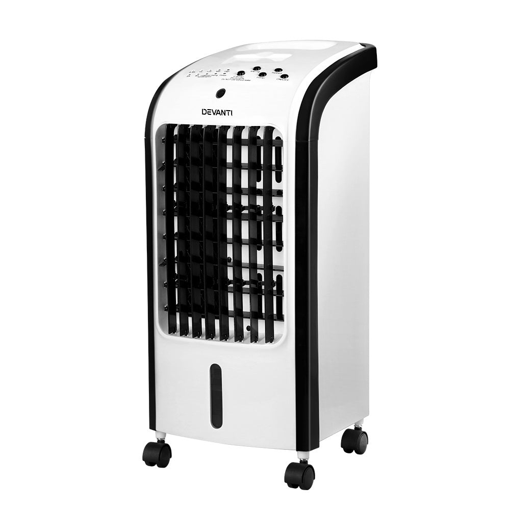 Portable 4-in-1 Devanti Evaporative Cooler and Humidifier with Remote Control