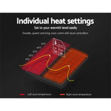 Giselle Bedding Double Electric Blanket with Detachable Controller and Overheat Protection - Side View