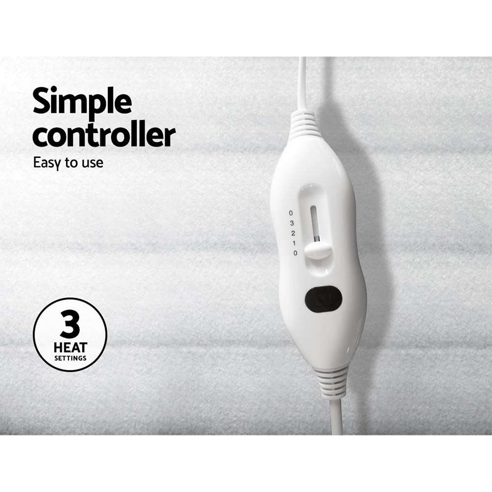 Giselle Bedding Double Electric Blanket with Detachable Controller and Overheat Protection