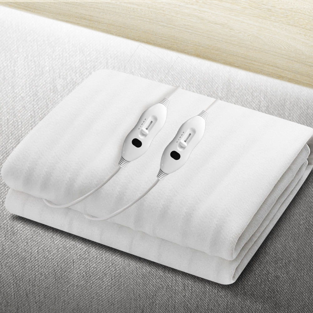 Giselle Bedding Double Electric Blanket with Detachable Controller and Overheat Protection