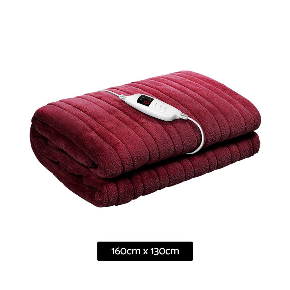 Giselle Bedding Cozy Electric Throw Blanket - Deep Red