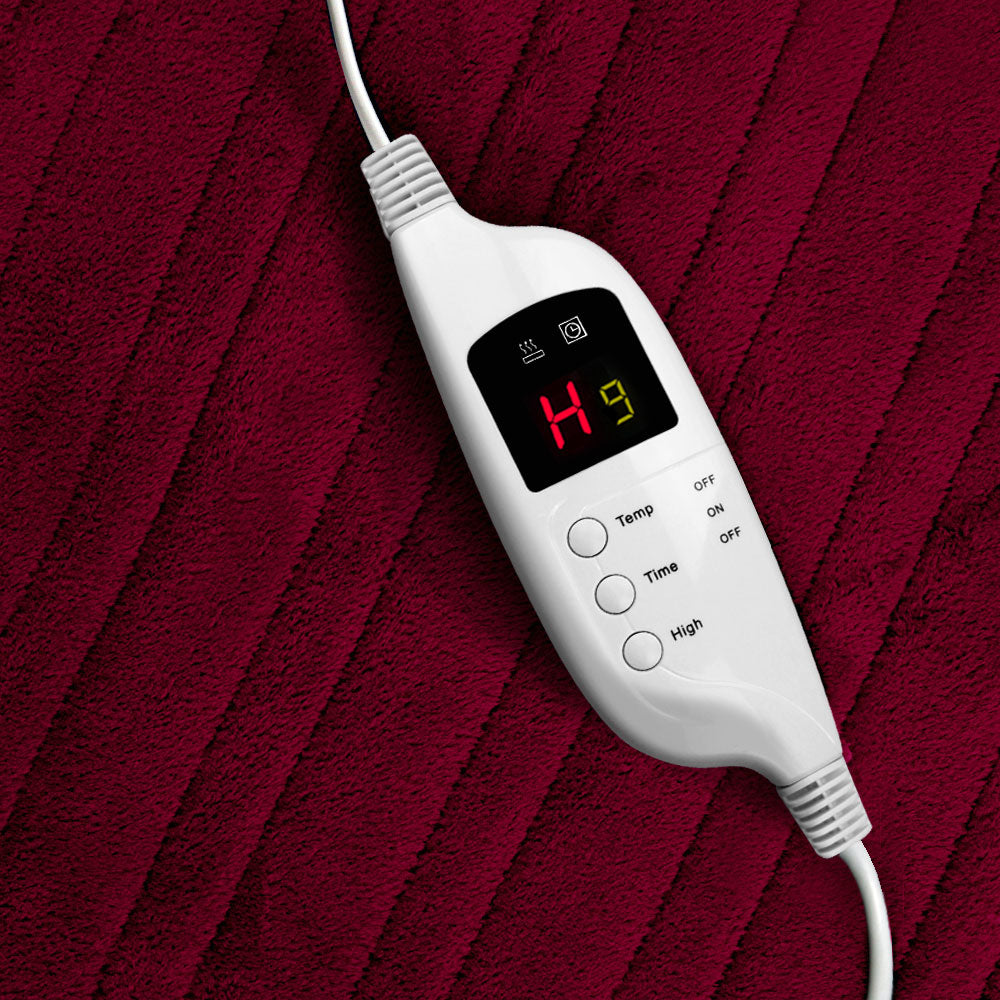 Giselle Bedding Cozy Electric Throw Blanket - Deep Red