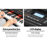 Alpha 61-Key Light-Up Electric Keyboard with LCD Display, Stand & Music Holder