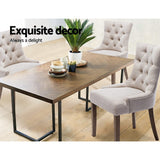 Cayes Classic French Provincial Beige Dining Chair - Low Angle