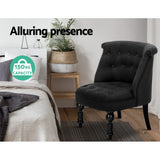 Lorraine French Provincial Black Accent Chair - Close-Up Angle