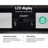Devanti 5-Tray Stainless Steel Food Dehydrator - Silver - Close-Up Angle