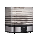Devanti 7-Tray Stainless Steel Food Dehydrator - Silver - Side View