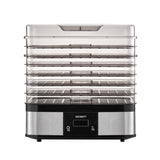 Devanti 7-Tray Stainless Steel Food Dehydrator - Silver - 45-Degree Angle