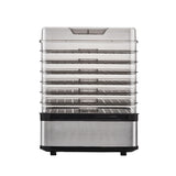 Devanti 7-Tray Stainless Steel Food Dehydrator - Silver - Rear View