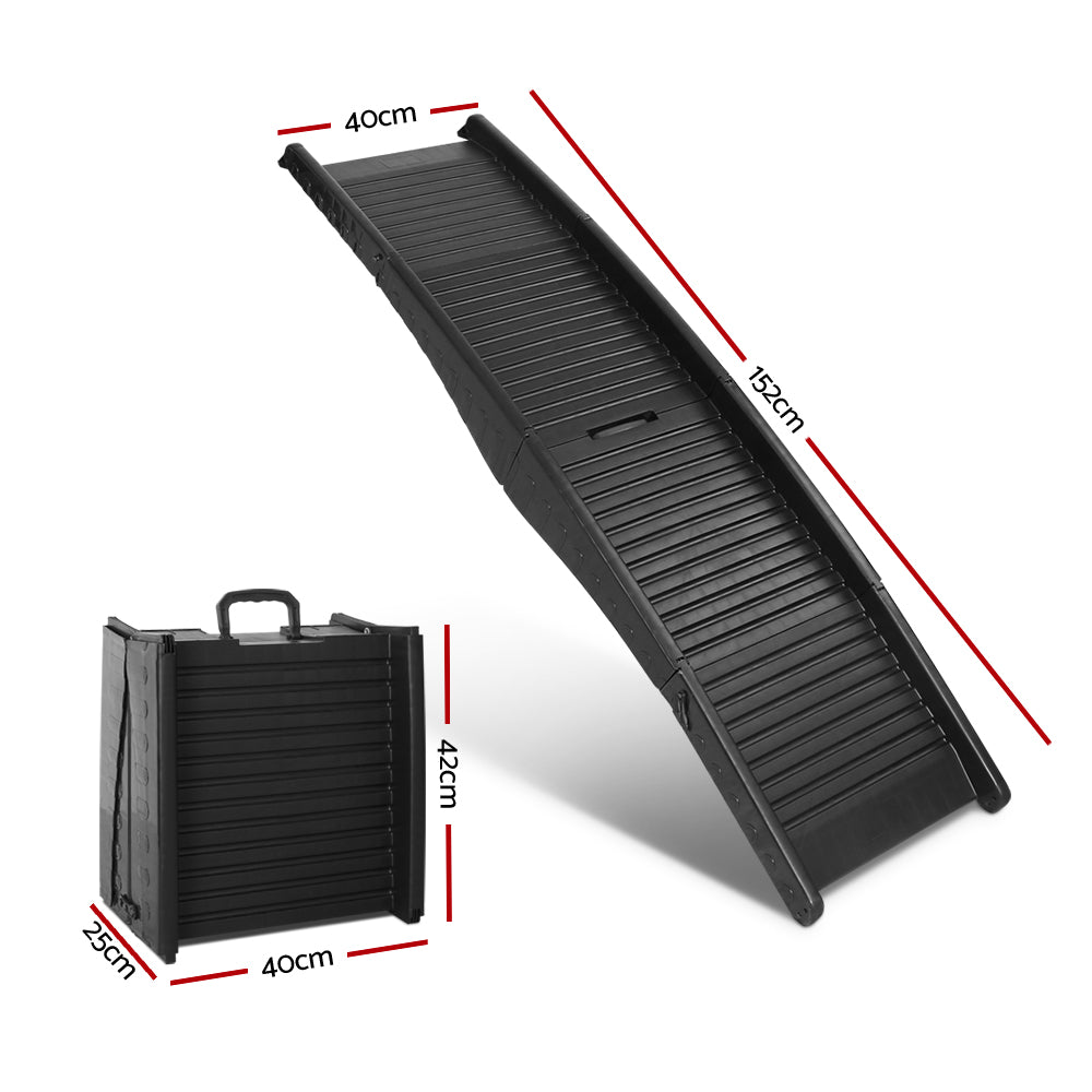 Portable Folding Pet Ramp for Cars - Slip-Resistant Dog Steps for Easy Travel