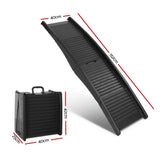 Portable Folding Pet Ramp for Cars - Slip-Resistant Dog Steps for Easy Travel - Front View