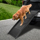 Portable Folding Pet Ramp for Cars - Slip-Resistant Dog Steps for Easy Travel - Close-Up Angle