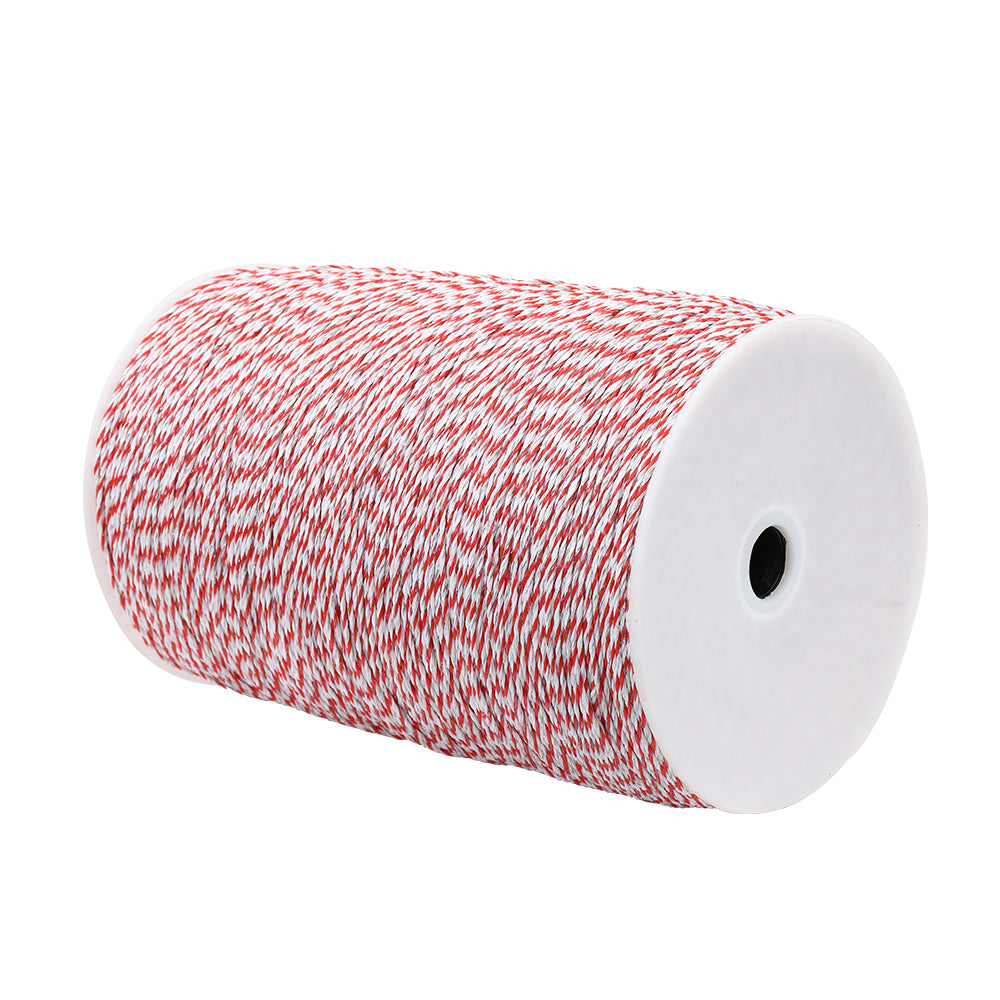 High-Visibility 2000M Red and White Polywire Roll for Electric Fencing
