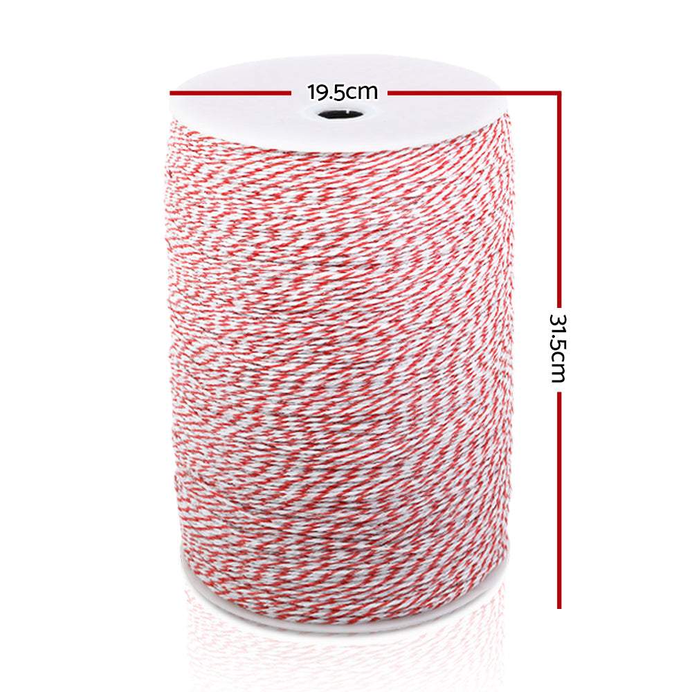 High-Visibility 2000M Red and White Polywire Roll for Electric Fencing
