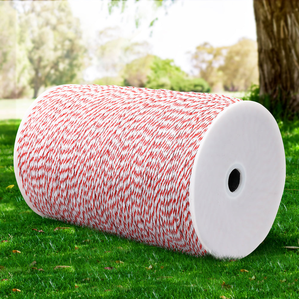 High-Visibility 2000M Red and White Polywire Roll for Electric Fencing