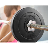 Everfit 2-Pack 5KG Rubber Weight Plates for Home Workouts - Side View