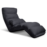Versatile Charcoal Adjustable Lounge Sofa Bed with 75 Positions - Front View