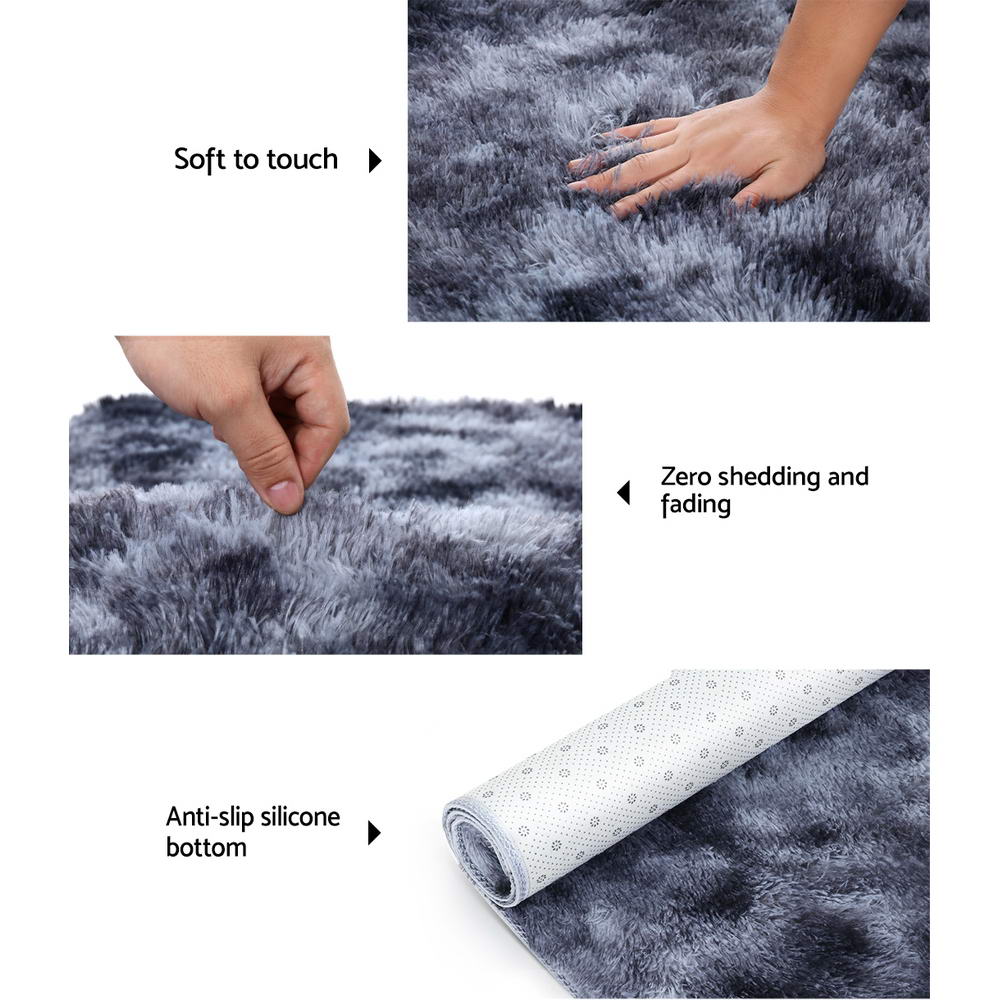 Artiss Luxurious Shaggy Gradient Rug 160 x 230 cm for Bedroom and Living Room Décor