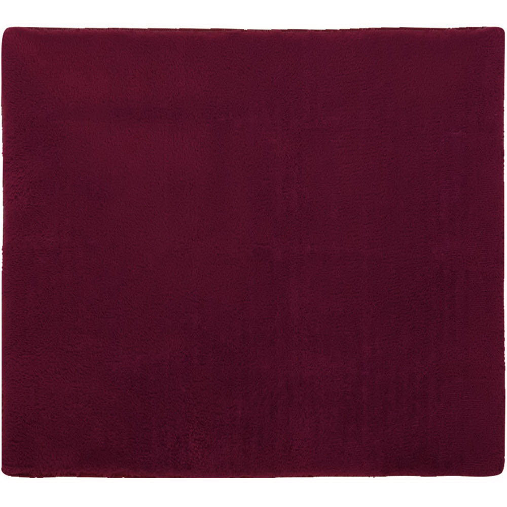 Burgundy Luxe Plush Shag Area Carpet - Spacious 200x230cm Non-Slip Floor Mat