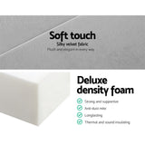 Velvet Grey Folding Foam Mattress Sofa Bed Lounge Chair by Giselle Bedding - Rear View