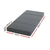 Giselle Bedding Portable Folding Foam Mattress for Versatile Sleeping and Seating Solutions - Side View