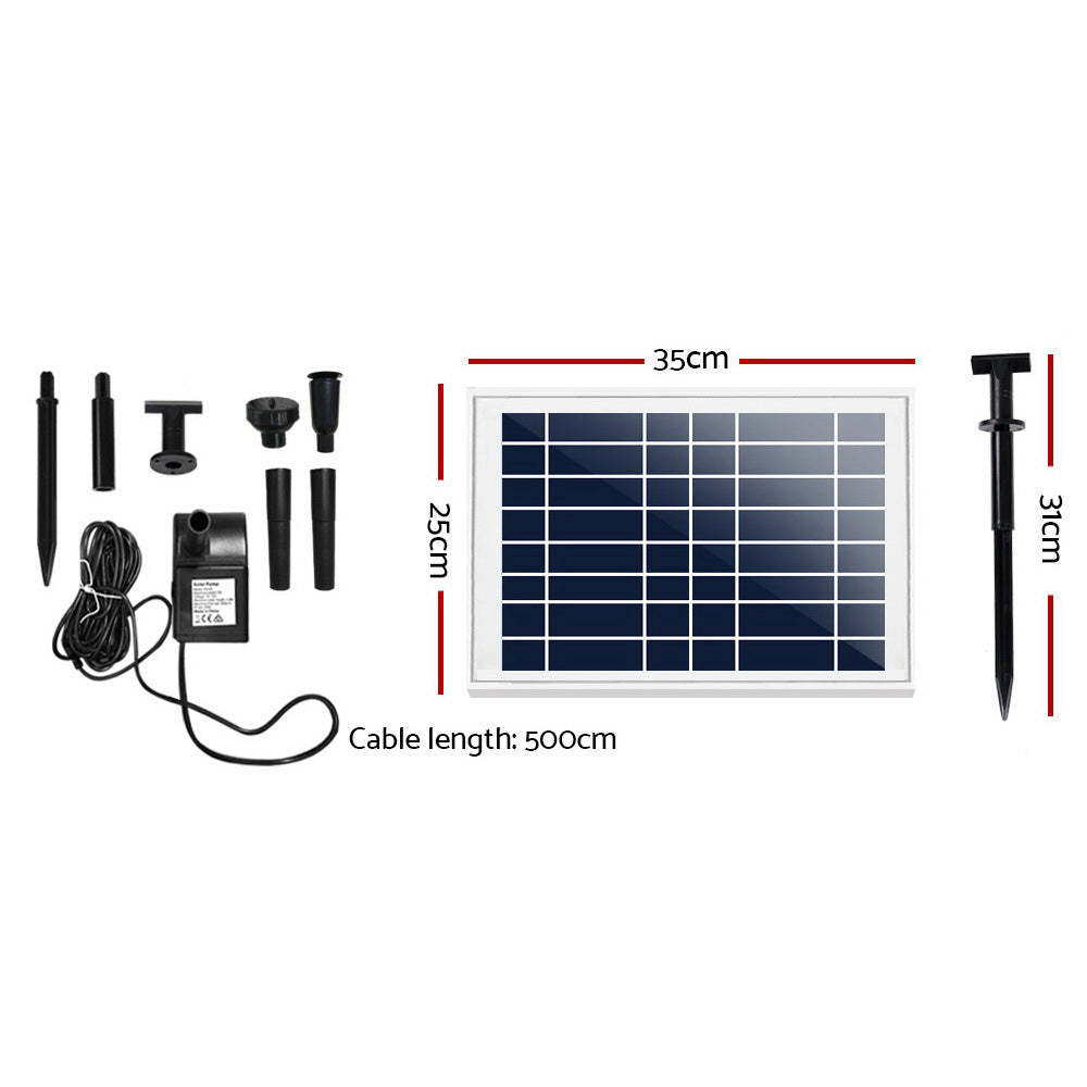 Gardeon Eco-Friendly Solar Submersible Fountain Pump with 6.6FT Lift and Simple Setup