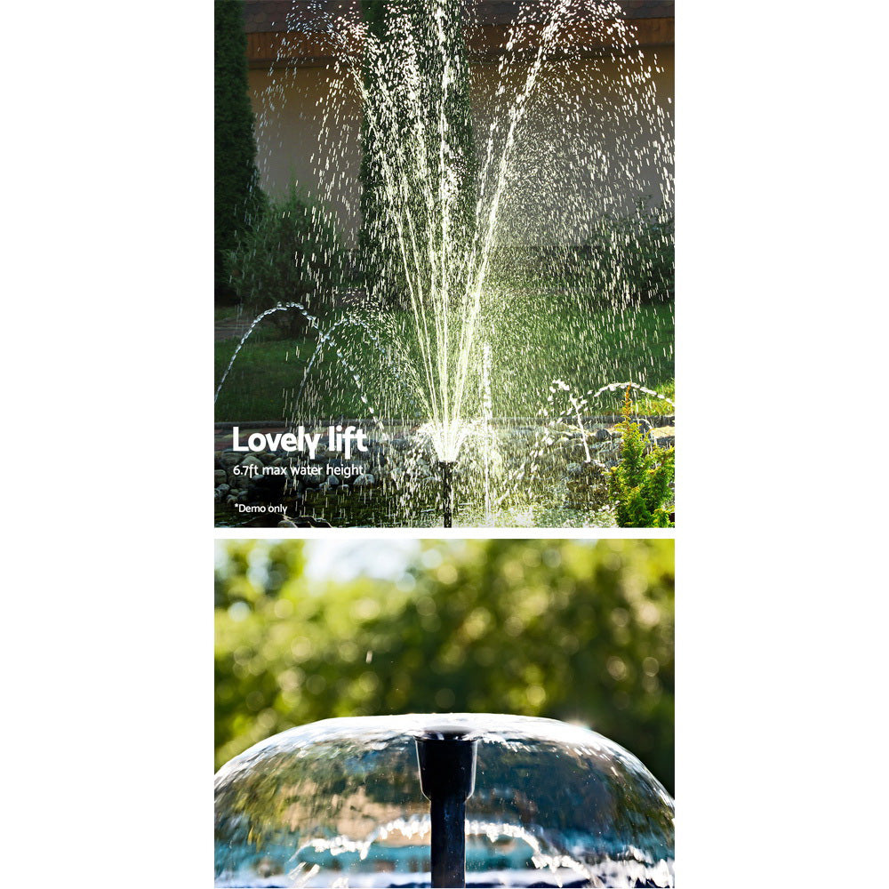 Gardeon Eco-Friendly Solar Submersible Fountain Pump with 6.6FT Lift and Simple Setup