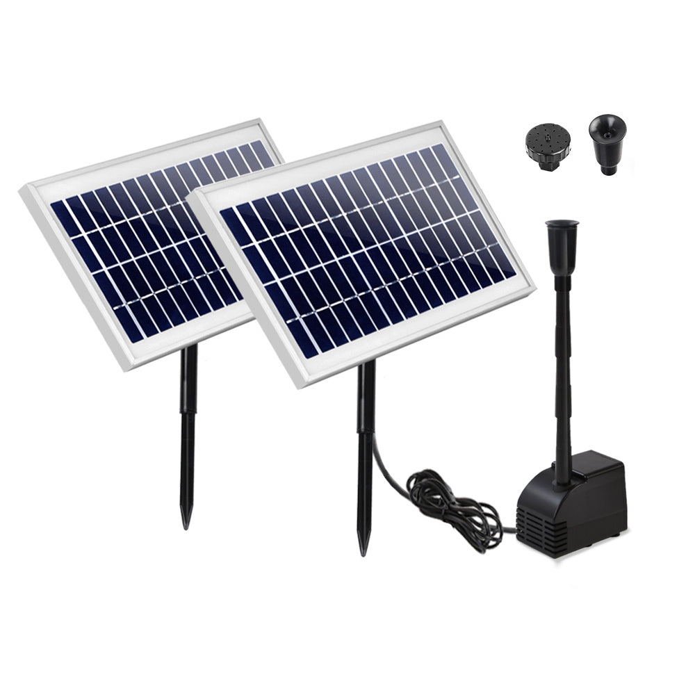 Gardeon Solar Garden Water Fountain Pump Kit with Adjustable Spray Nozzles and Submersible Filter