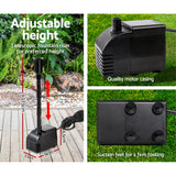 Gardeon Solar Garden Water Fountain Pump Kit with Adjustable Spray Nozzles and Submersible Filter - Top-Down View