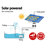 Gardeon Solar Garden Water Fountain Pump Kit with Adjustable Spray Nozzles and Submersible Filter - Rear View