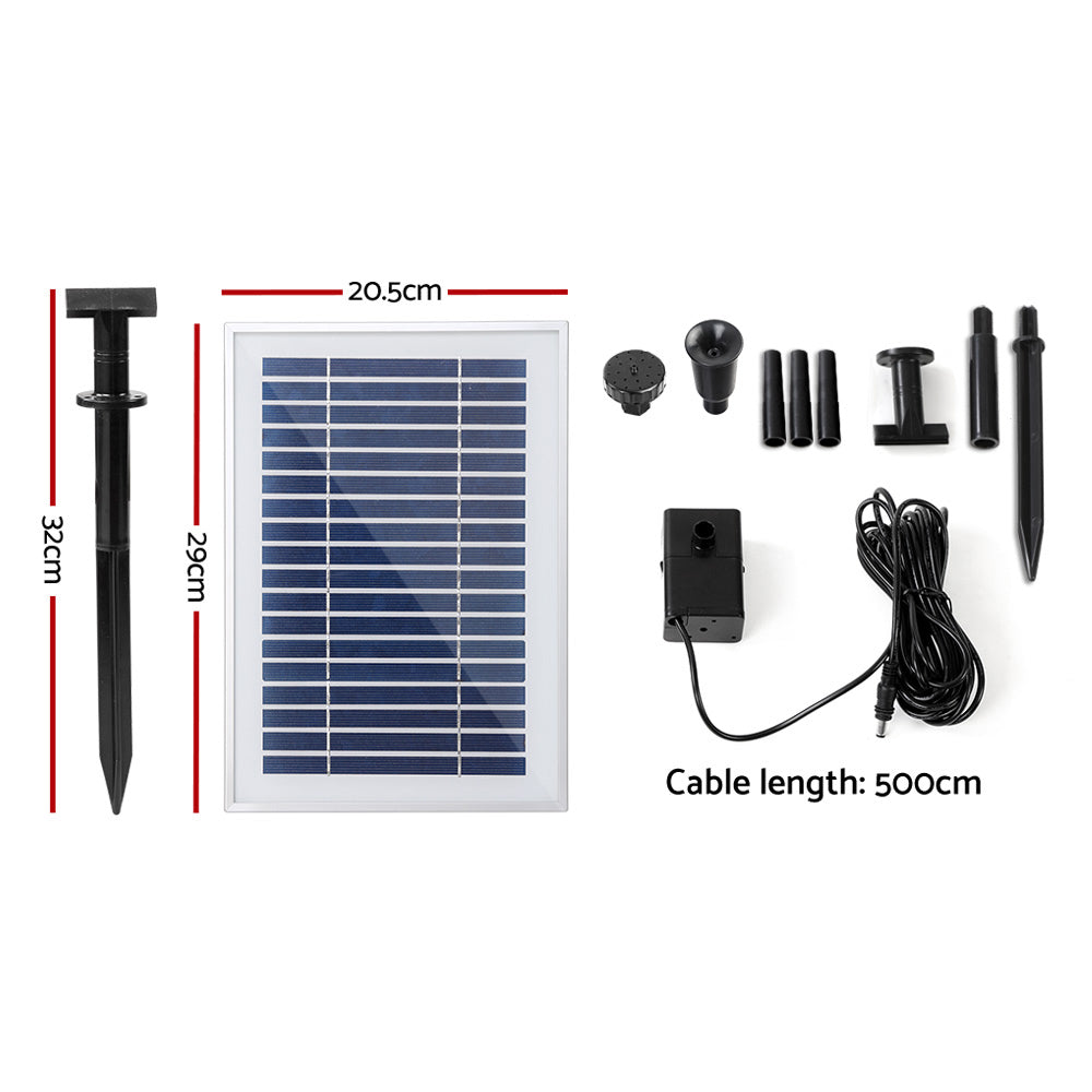 Gardeon Eco-Friendly Solar Fountain Pump with 4.6FT Water Lift for Stunning Garden Displays