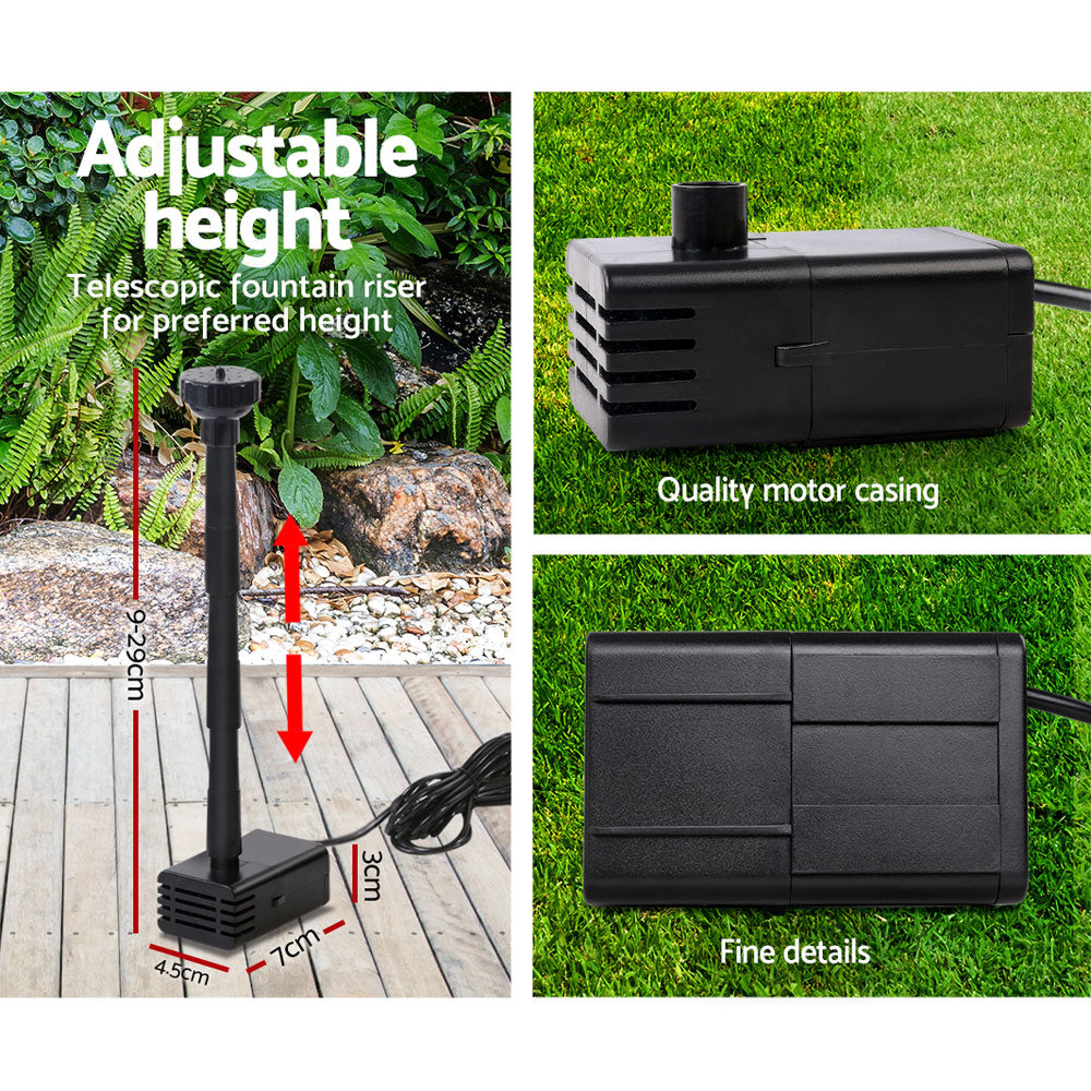 Gardeon Eco-Friendly Solar Fountain Pump with 4.6FT Water Lift for Stunning Garden Displays