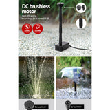 Gardeon Eco-Friendly Solar Fountain Pump with 4.6FT Water Lift for Stunning Garden Displays - Rear View