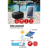 Gardeon Solar Pond Pump with Filter Box 4.6FT - 45-Degree Angle