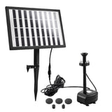 Sustainable Solar-Powered Water Fountain Pump Set for Garden Decor - 4FT Submersible Feature - Front View