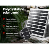 Solar-Driven Garden Water Feature Kit with LED Illumination and Battery Support - 5FT Fountain - Rear View