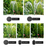 Solar-Driven Garden Water Feature Kit with LED Illumination and Battery Support - 5FT Fountain - Close-Up Angle