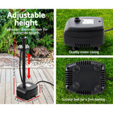 Solar-Driven Garden Water Feature Kit with LED Illumination and Battery Support - 5FT Fountain - Low Angle