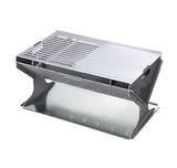 Compact Outdoor Steel BBQ Fire Pit with Foldable Design for Camping and Patio Use