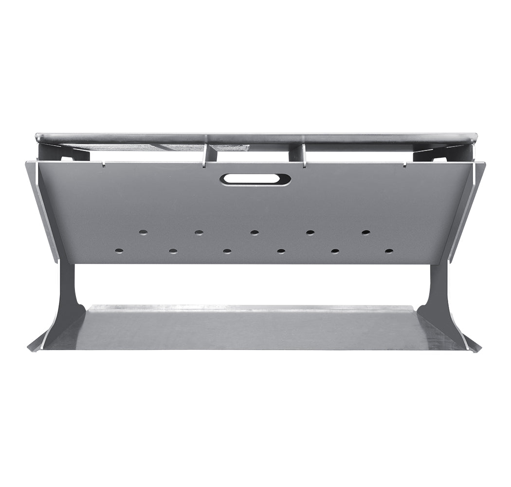 Compact Outdoor Steel BBQ Fire Pit with Foldable Design for Camping and Patio Use
